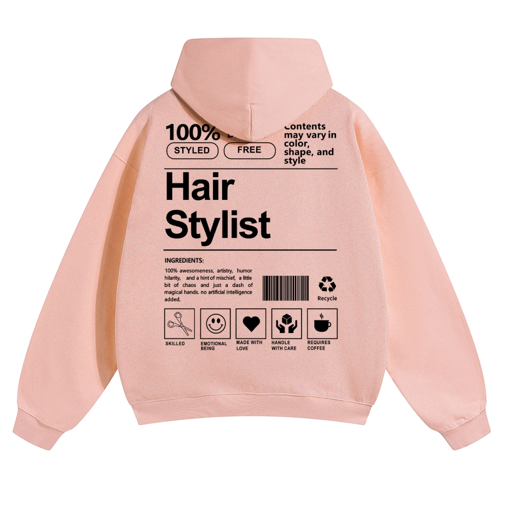 Hair Stylist Pattern Unisex Casual Anime Print Hoodie-moweekender