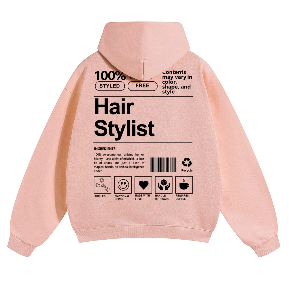 Hair Stylist Pattern Unisex Casual Anime Print Hoodie-moweekender