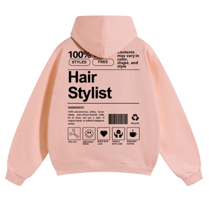 Hair Stylist Pattern Unisex Casual Anime Print Hoodie-moweekender