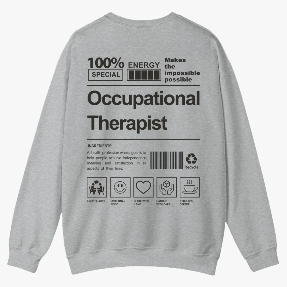Occupational Therapist Casual Crewneck Sweatshirt-moweekender