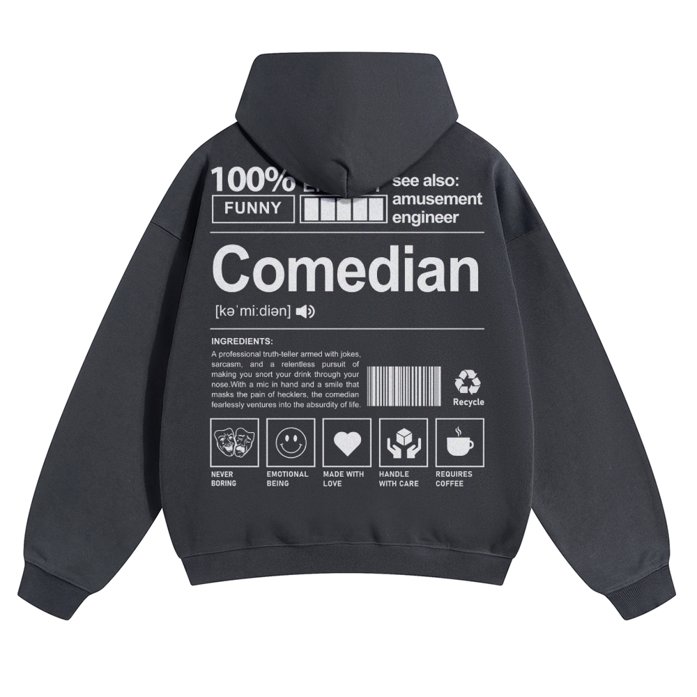 Comedian Unisex Casual Anime Print Hoodie-moweekender