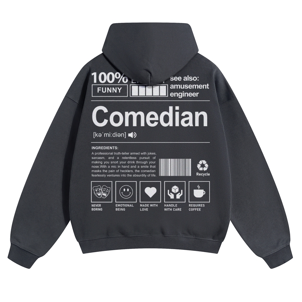 Comedian Unisex Casual Anime Print Hoodie-moweekender