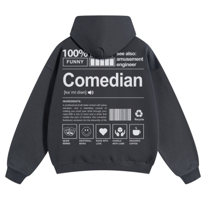 Comedian Unisex Casual Anime Print Hoodie-moweekender