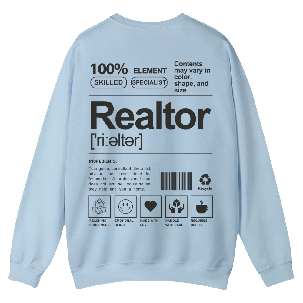 Realtor Casual Crewneck Sweatshirt-moweekender