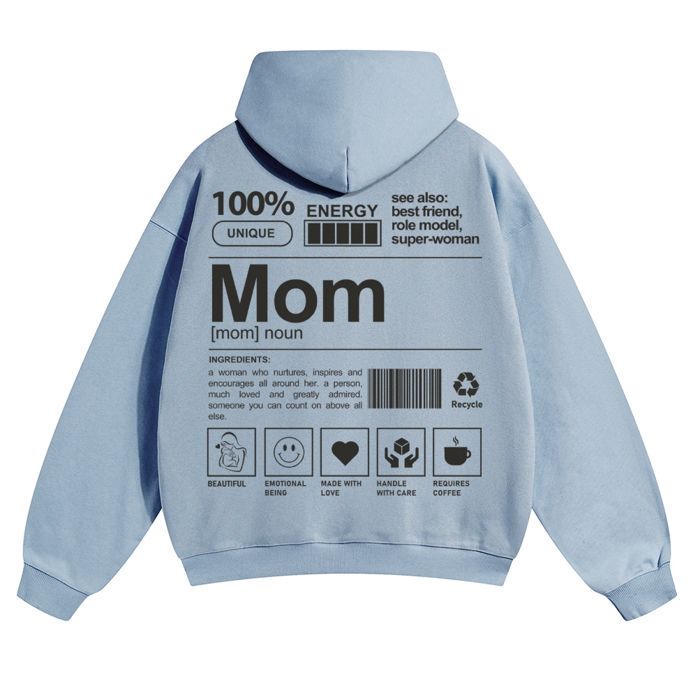 Mom Unisex Casual Anime Print Hoodie-moweekender