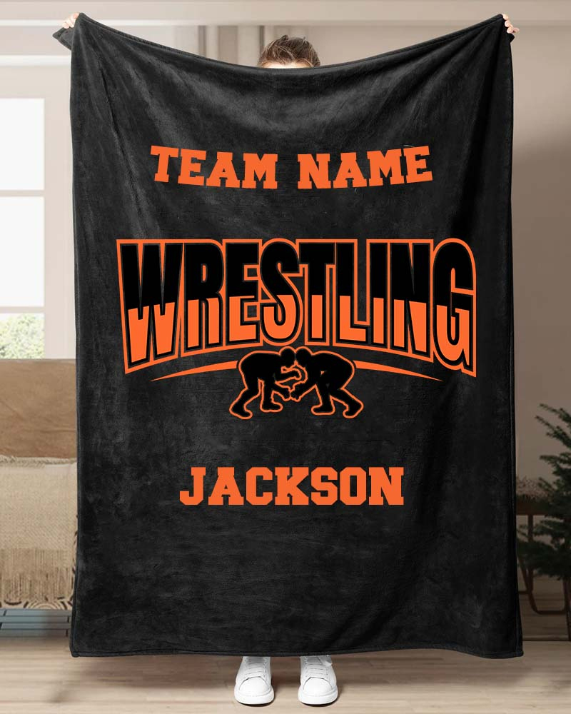 Male Wrestling Printed Sport Blanket-moweekender