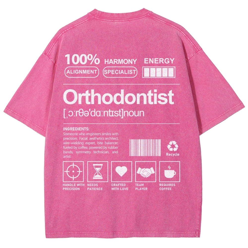 Orthodontist Unisex Fit Washed T-Shirt-moweekender