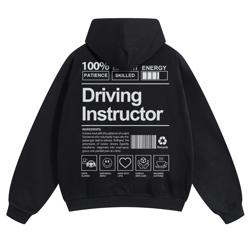 Driving Instructor Unisex Casual Anime Print Hoodie-moweekender