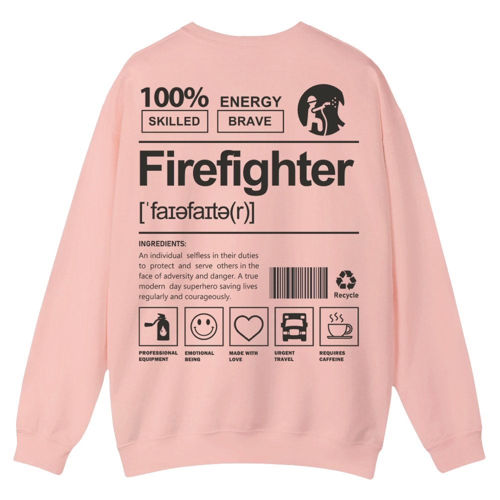 Firefighter Casual Crewneck Sweatshirt-moweekender