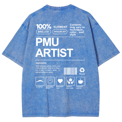 PMU Artist Unisex Fit Washed T-Shirt-moweekender