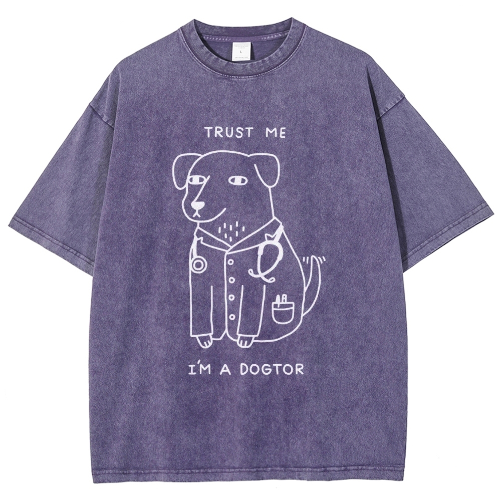 Pet Doctor Unisex Fit Washed T-Shirt-moweekender