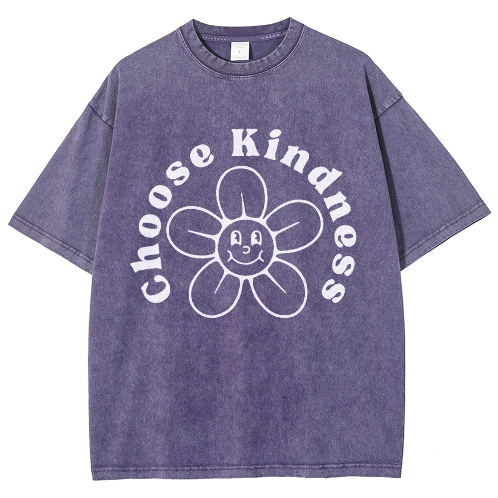 Choose Kindness Vintage Snowflake Washed T-Shirt-moweekender