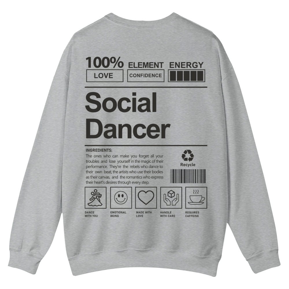 Social Dancer Casual Crewneck Sweatshirt-moweekender