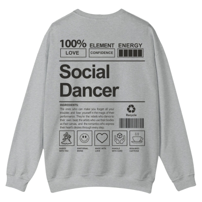 Social Dancer Casual Crewneck Sweatshirt-moweekender