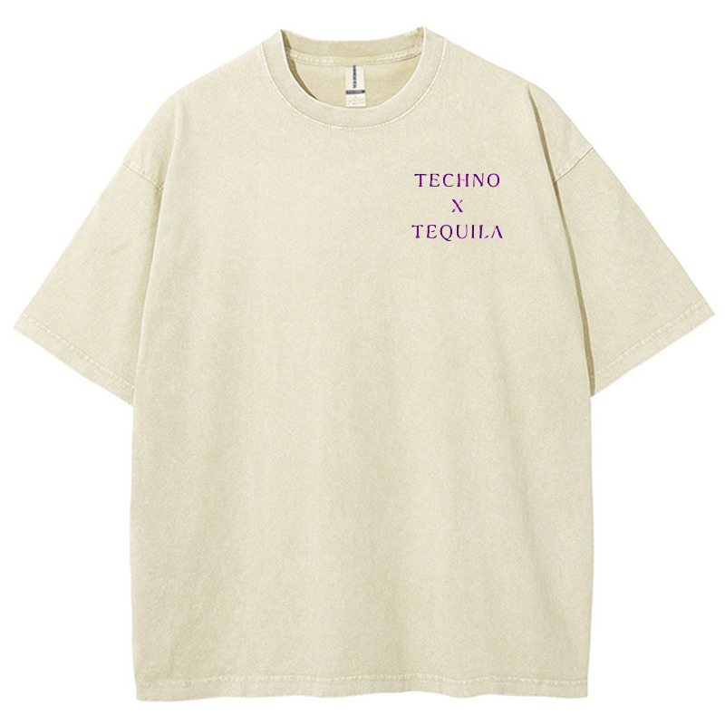 Tequila Vintage Snowflake Washed T-Shirt-moweekender