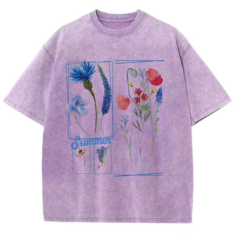 Florist Unisex Fit Washed T-Shirt-moweekender