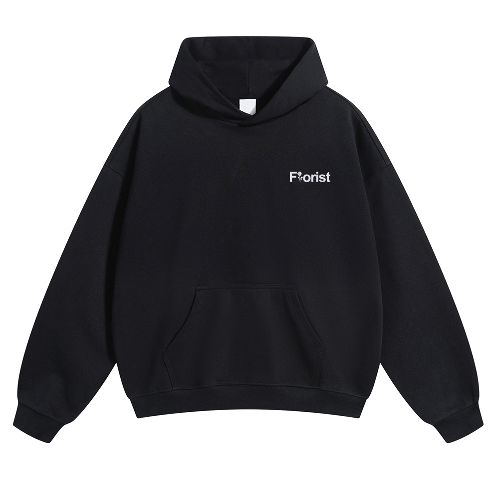 Florist Pattern Unisex Casual Anime Print Hoodie-moweekender