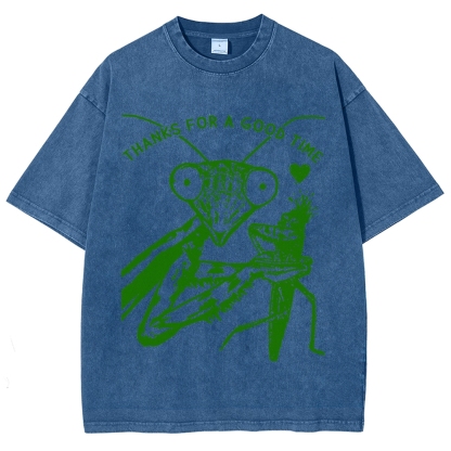Thanks For A Good Time Vintage Snowflake Washed T-Shirt-moweekender