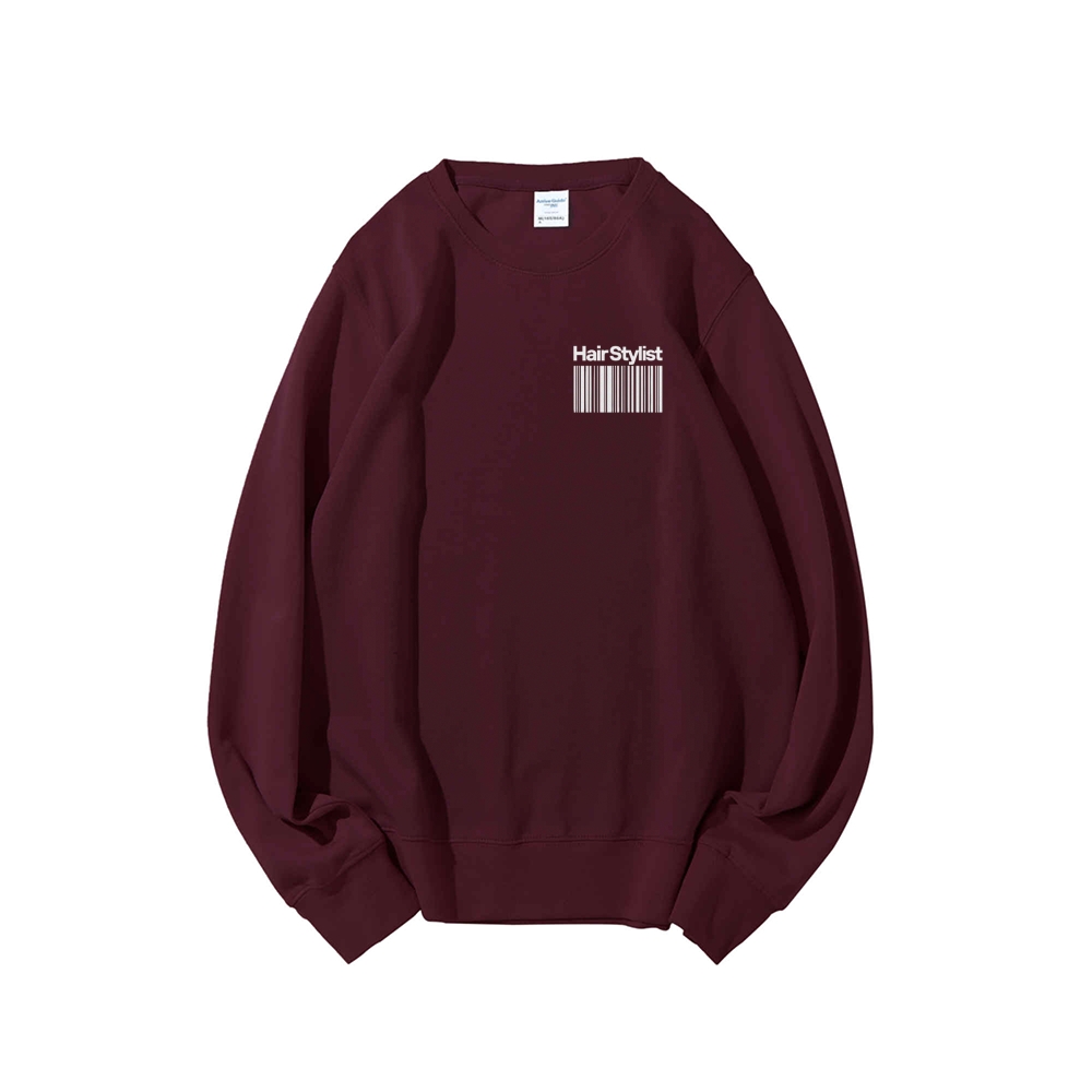 Hair Stylist Crew Neck Long Sleeve Sweatshirt-moweekender