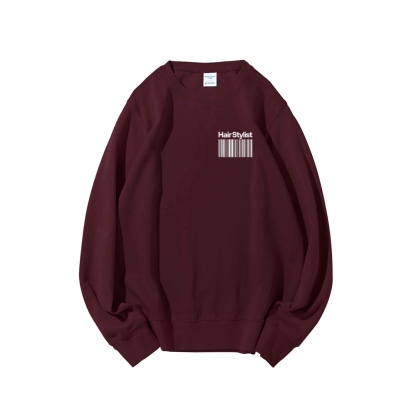 Hair Stylist Crew Neck Long Sleeve Sweatshirt-moweekender