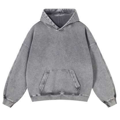 Dog Walker Printed Vintage Washed Hoodie-moweekender
