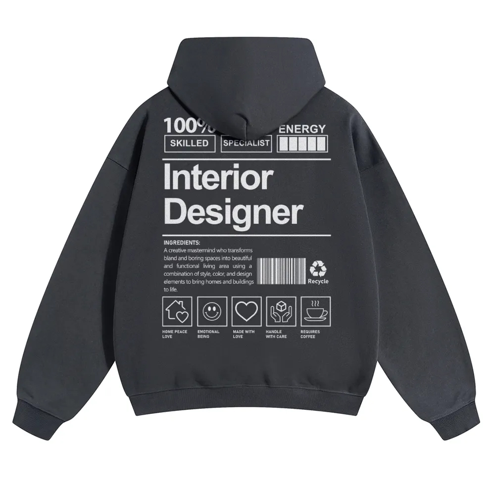 Interior Designer Unisex Casual Anime Print Hoodie-moweekender