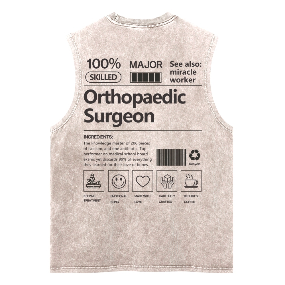 Orthopaedic Surgeon Unisex Washed Tank Top