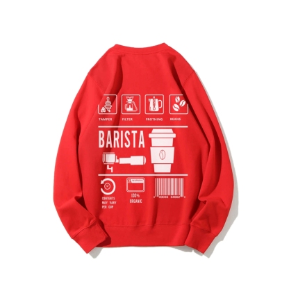 Barista Casual Crewneck Sweatshirt-moweekender