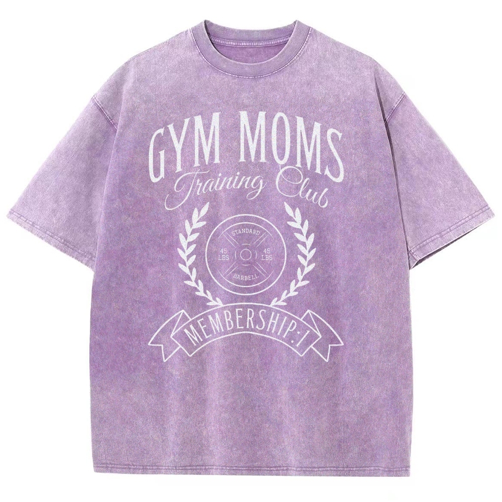 Gym Moms Vintage Snowflake Washed T-Shirt-moweekender