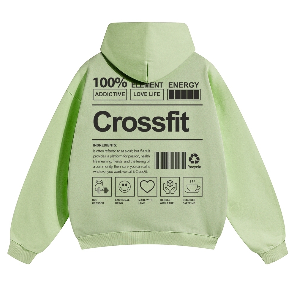 Crossfit Unisex Casual Anime Print Hoodie-moweekender