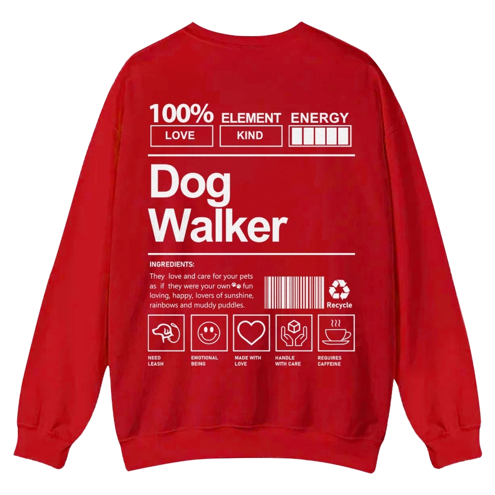 Dog Walker Printed Crew Neck Sweatshirt-moweekender