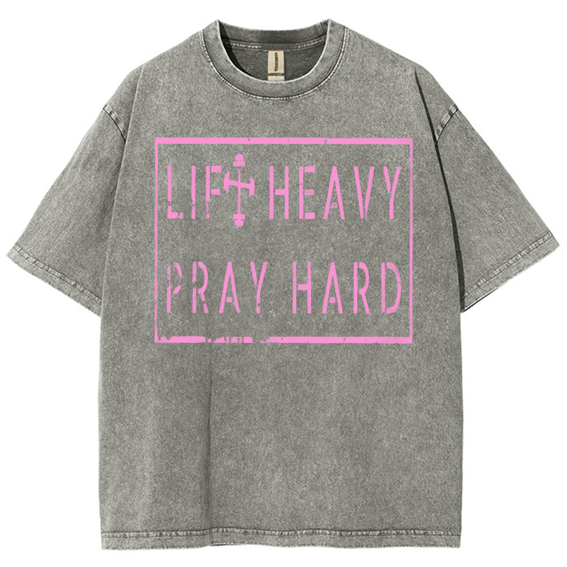 Lift Heavy Play Hard Unisex Fit Washed Oversized T-Shirt-moweekender