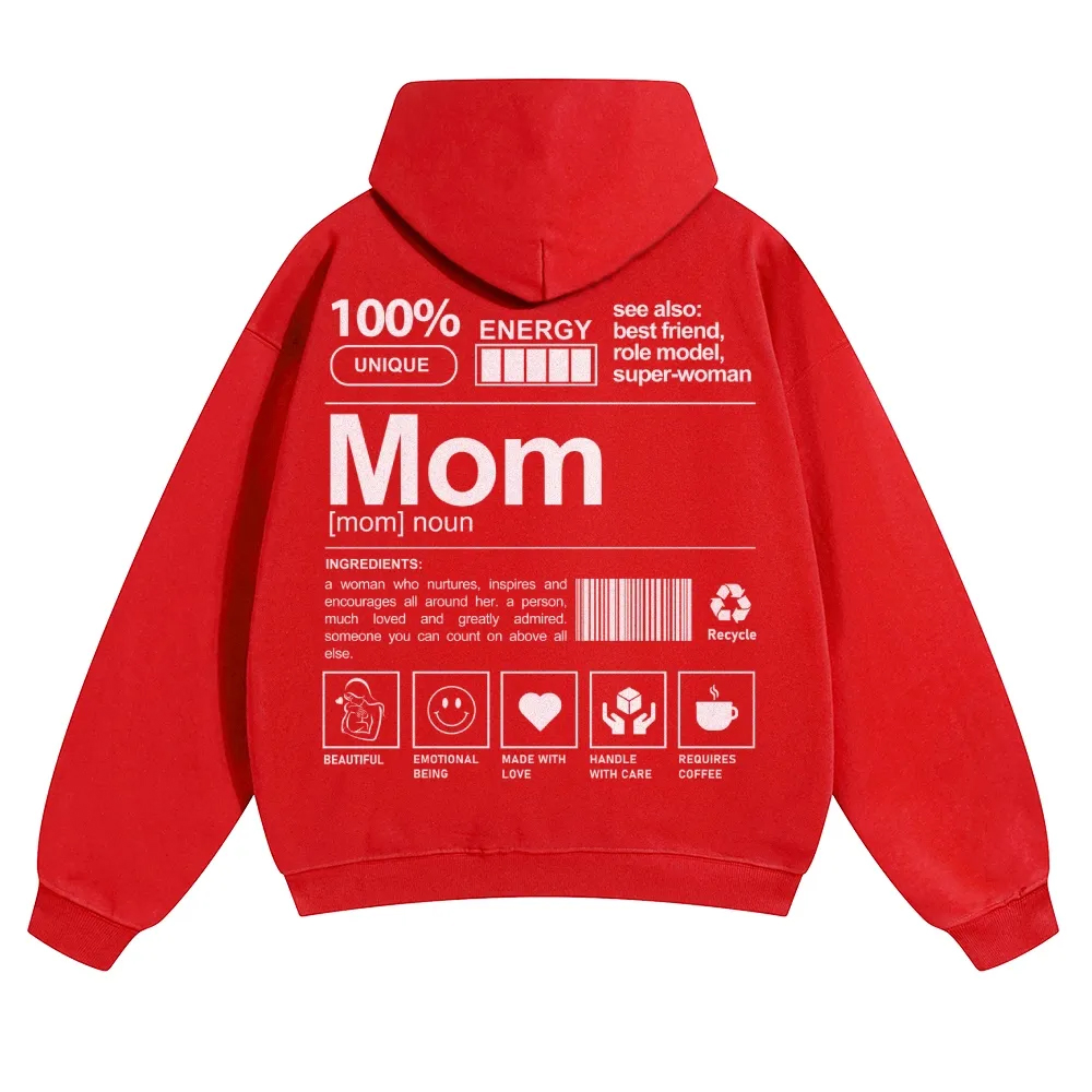 Mom Unisex Casual Anime Print Hoodie-moweekender