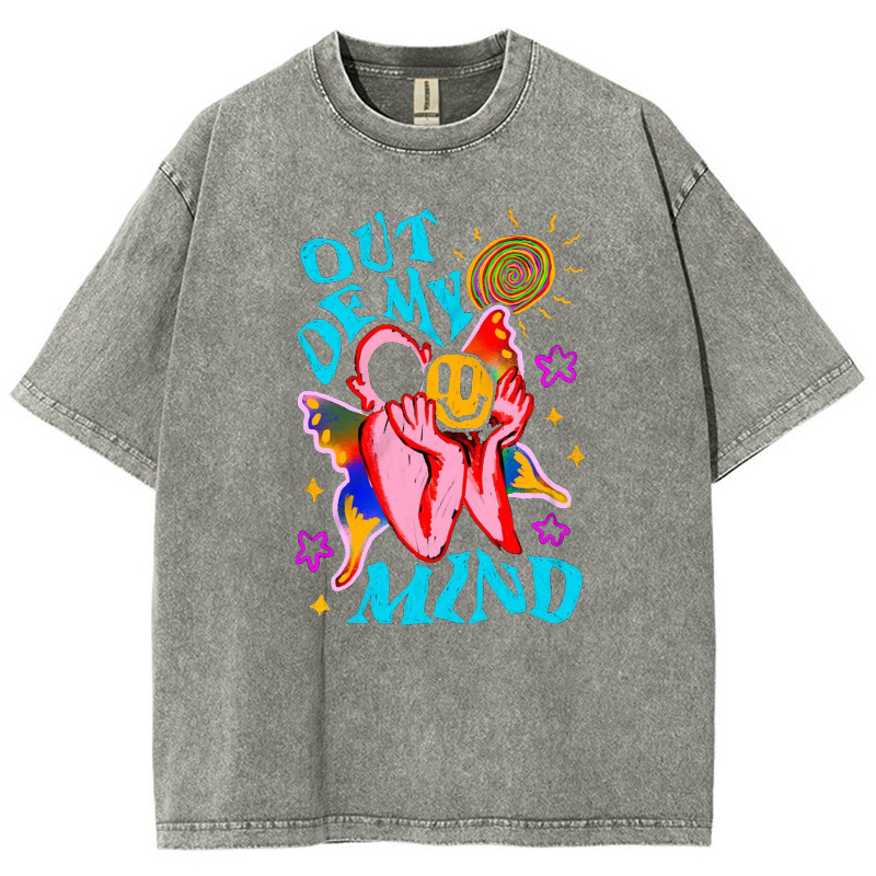 Out Of My Mind Vintage Snowflake Washed T-Shirt-moweekender