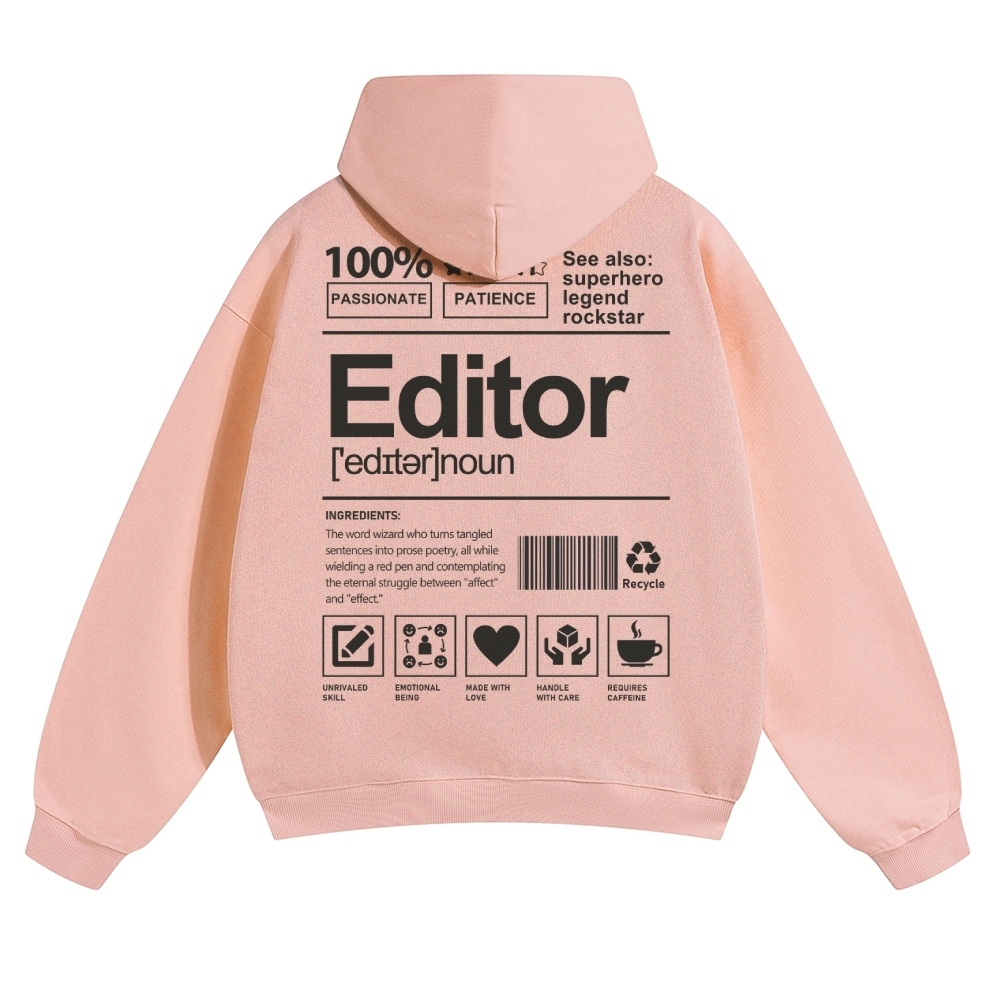 Editor Unisex Casual Anime Print Hoodie-moweekender