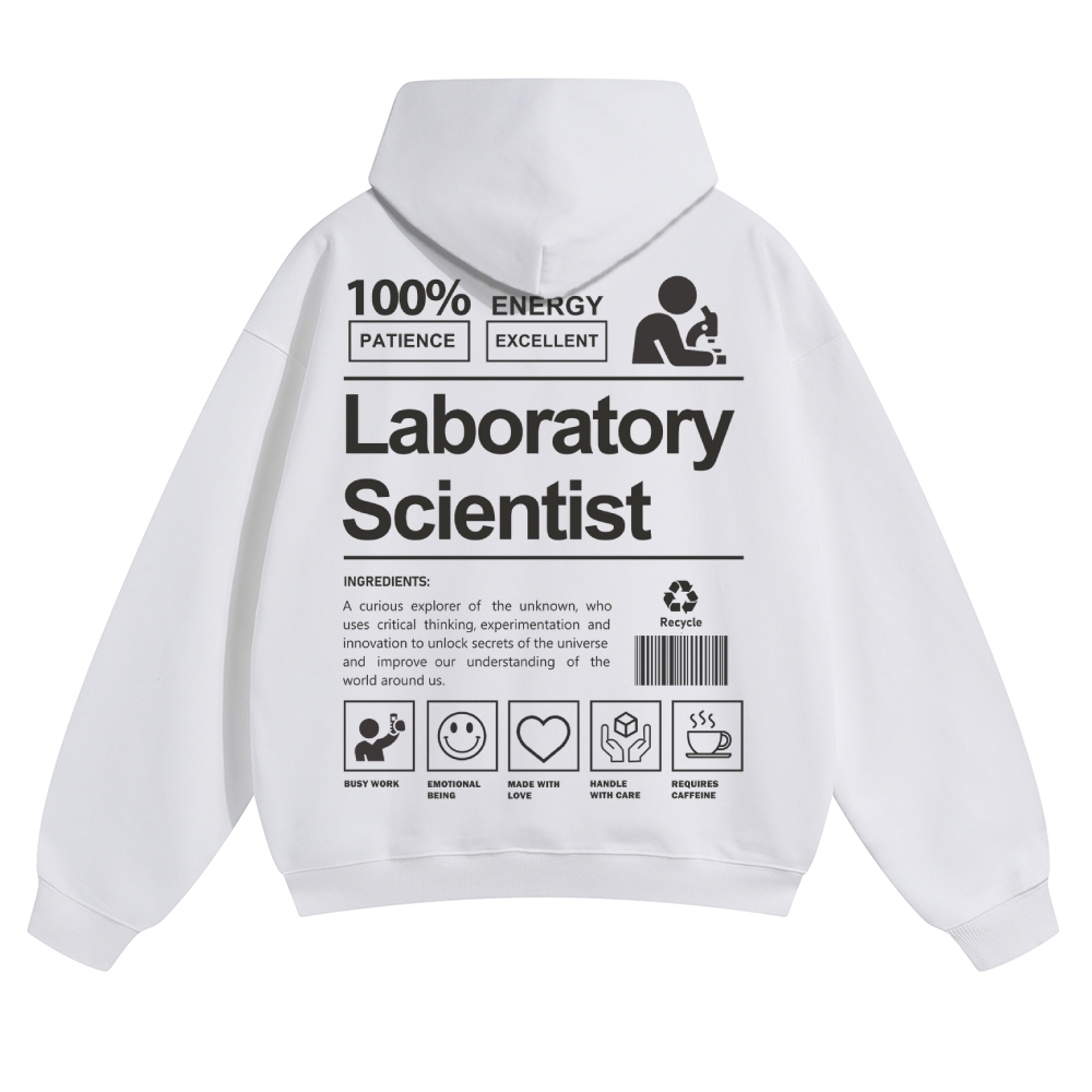 Laboratory Scientist Solid Color Hoodie-moweekender