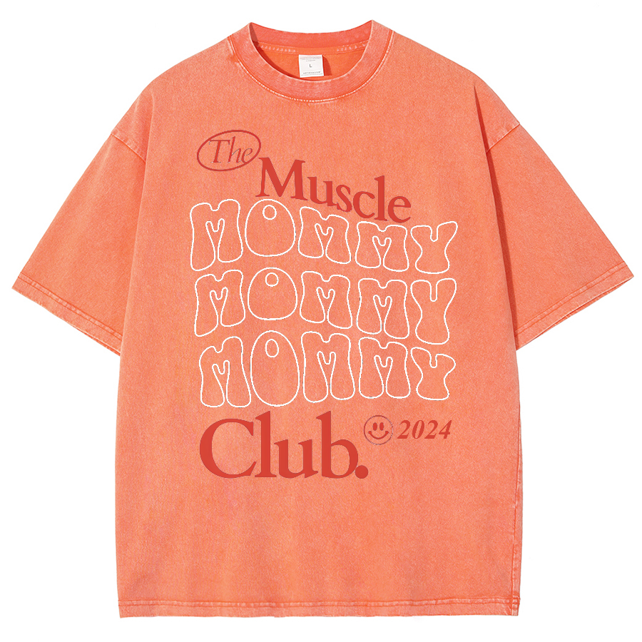 The Muscle Mommy Club Unisex Fit Washed Oversized T-Shirt-moweekender