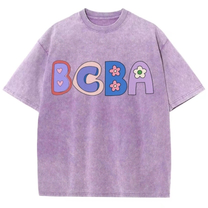 BCBA Board certified behavior analyst Unisex Fit Washed T-Shirt-moweekender