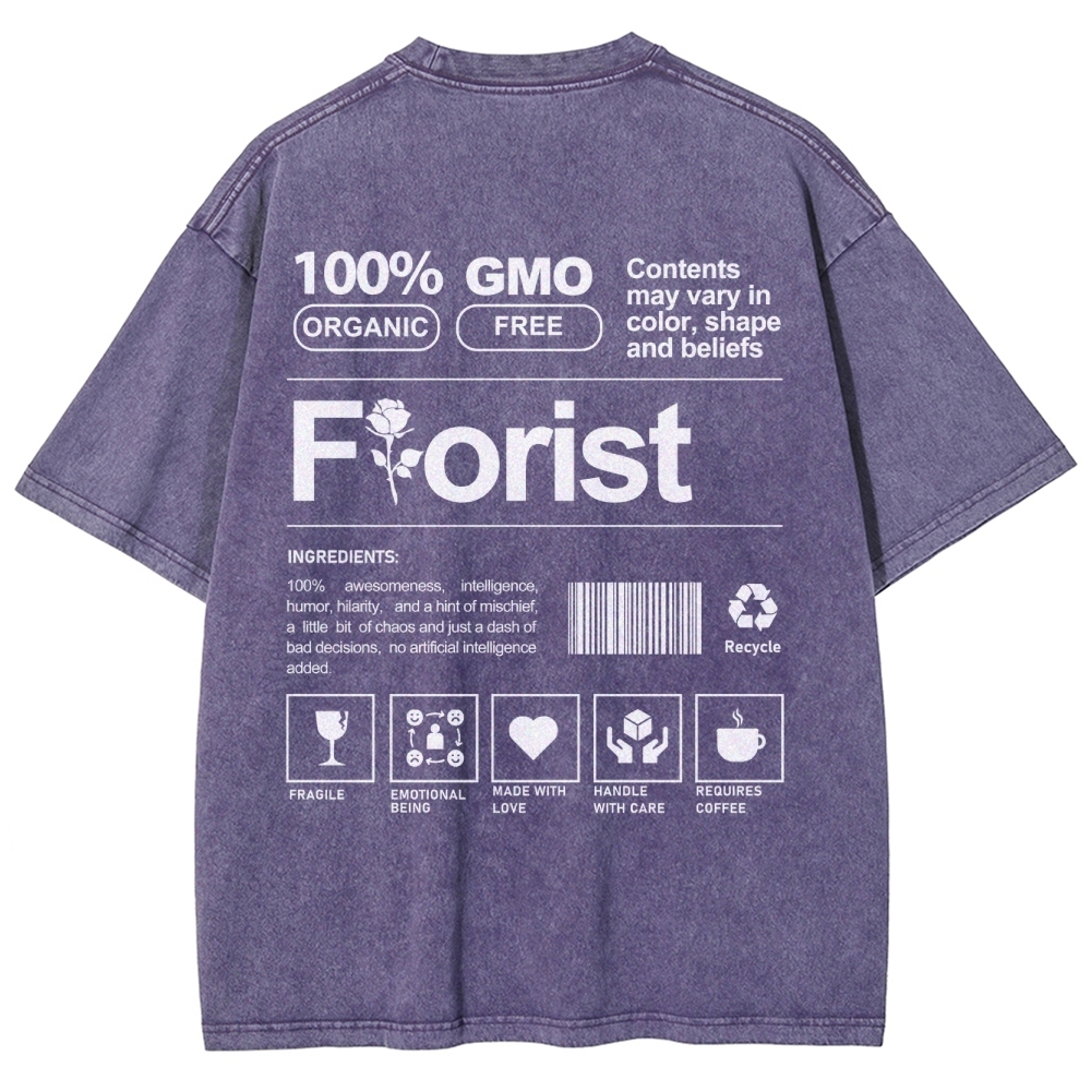 Florist Unisex Fit Washed T-Shirt-moweekender