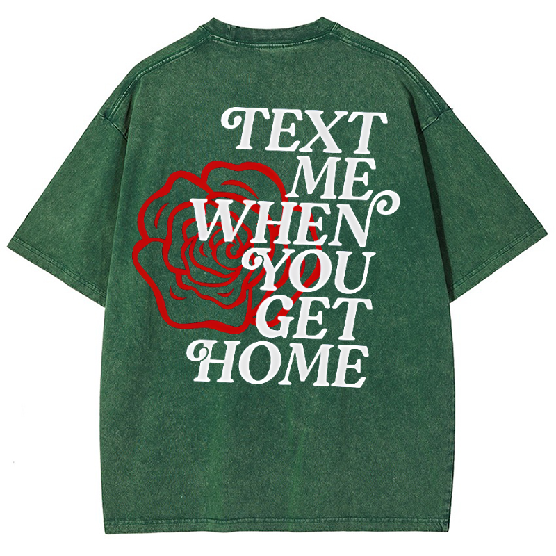 Text Me Vintage Snowflake Washed T-Shirt-moweekender