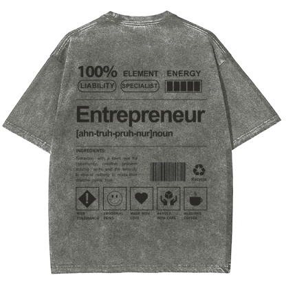 Entrepreneur Unisex Fit Washed T-Shirt-moweekender