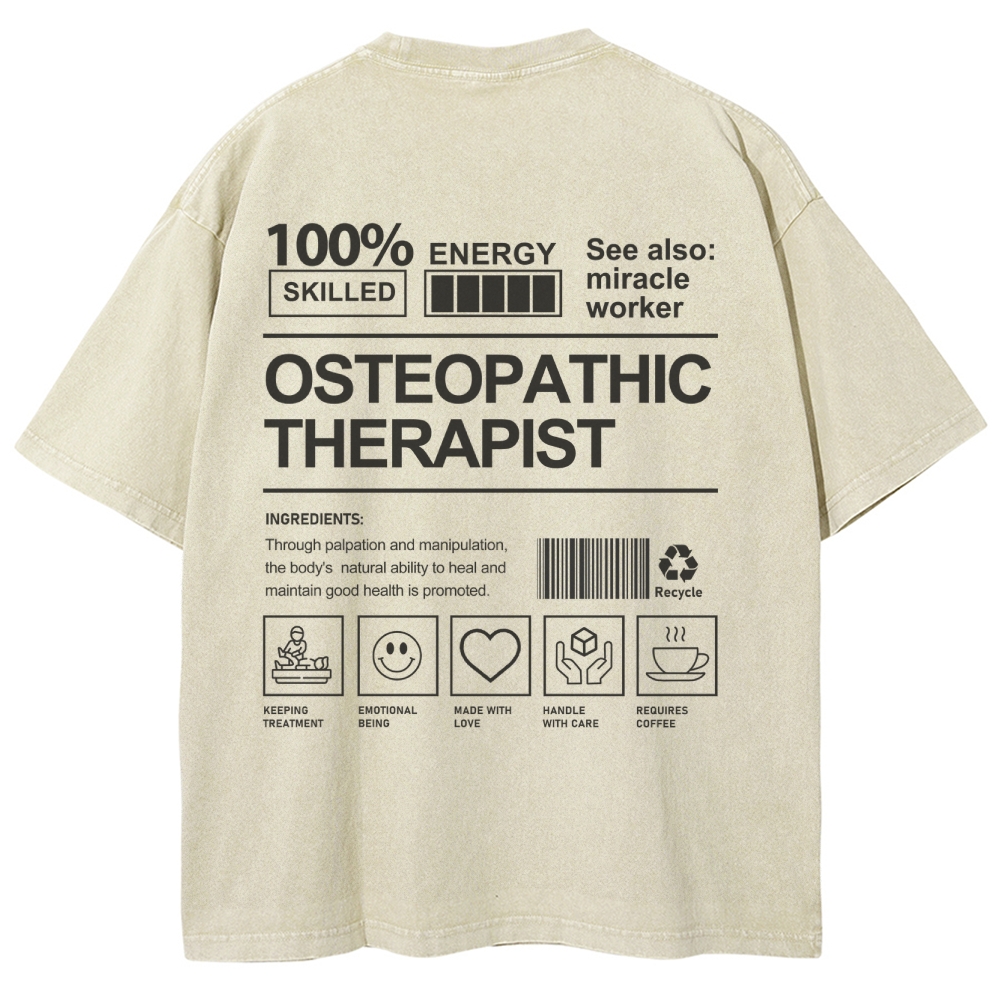 Osteopathic Therapist Unisex Fit Washed T-Shirt