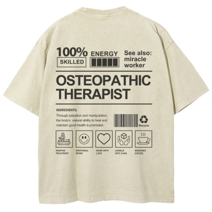 Osteopathic Therapist Unisex Fit Washed T-Shirt