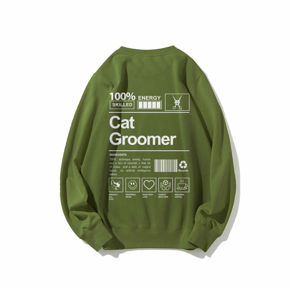 Cat GroomerCasual Crewneck Sweatshirt-moweekender