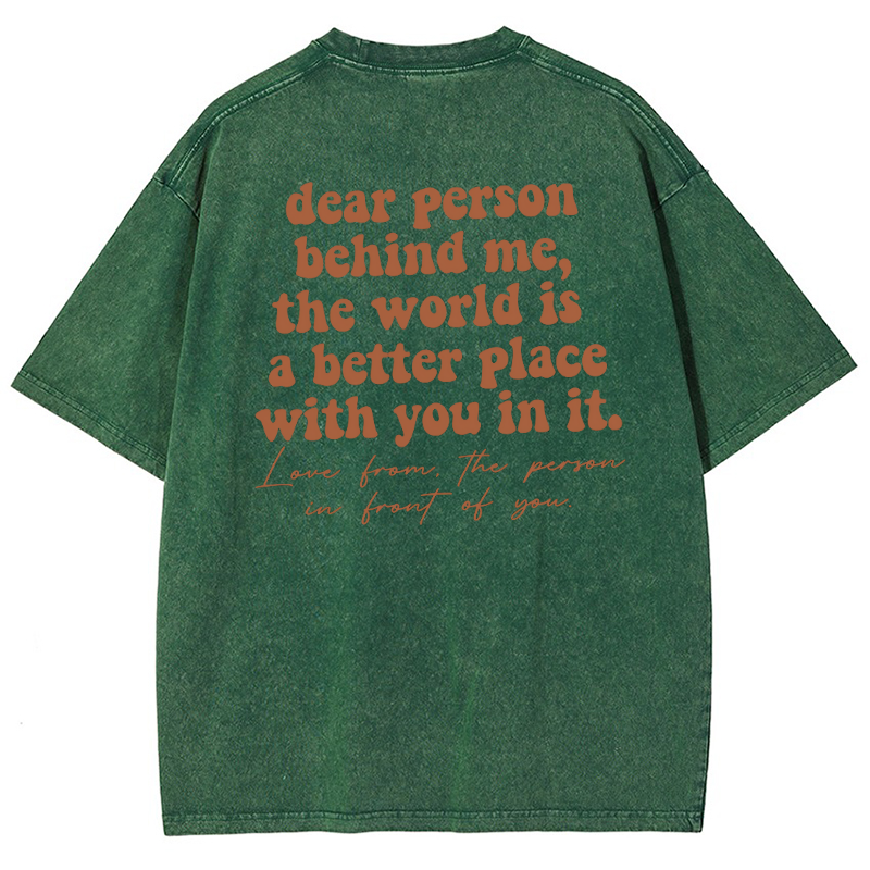 Dear person behind me Vintage Snowflake Washed T-Shirt-moweekender