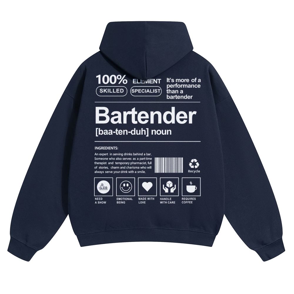 Bartender Unisex Casual Anime Print Hoodie-moweekender