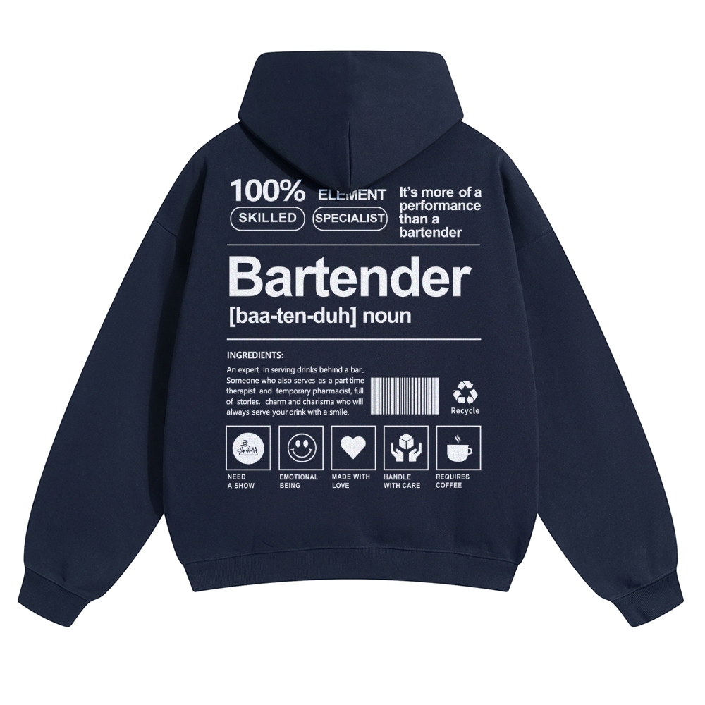 Bartender Unisex Casual Anime Print Hoodie-moweekender