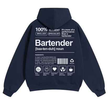 Bartender Unisex Casual Anime Print Hoodie-moweekender
