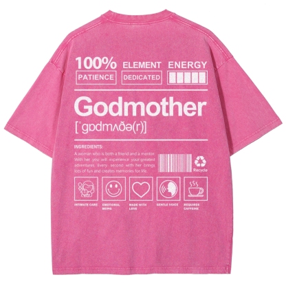 Godmother Unisex Fit Washed T-Shirt-moweekender