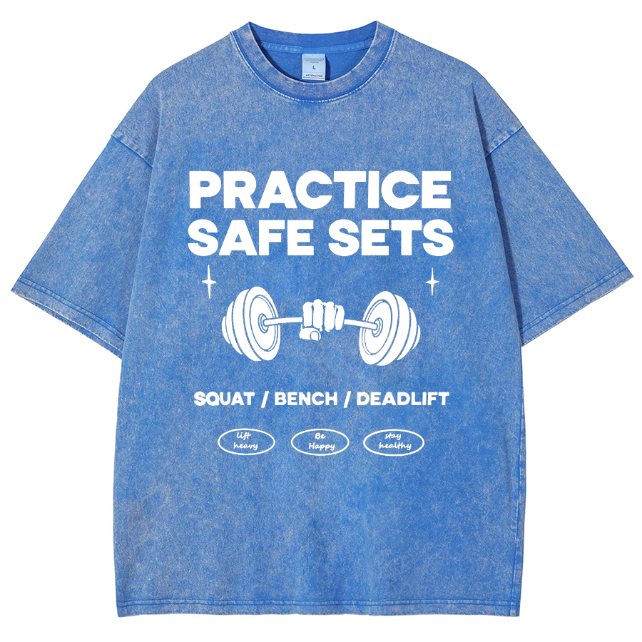 Practice Safe Sets Unisex Fit Washed T-Shirt-moweekender